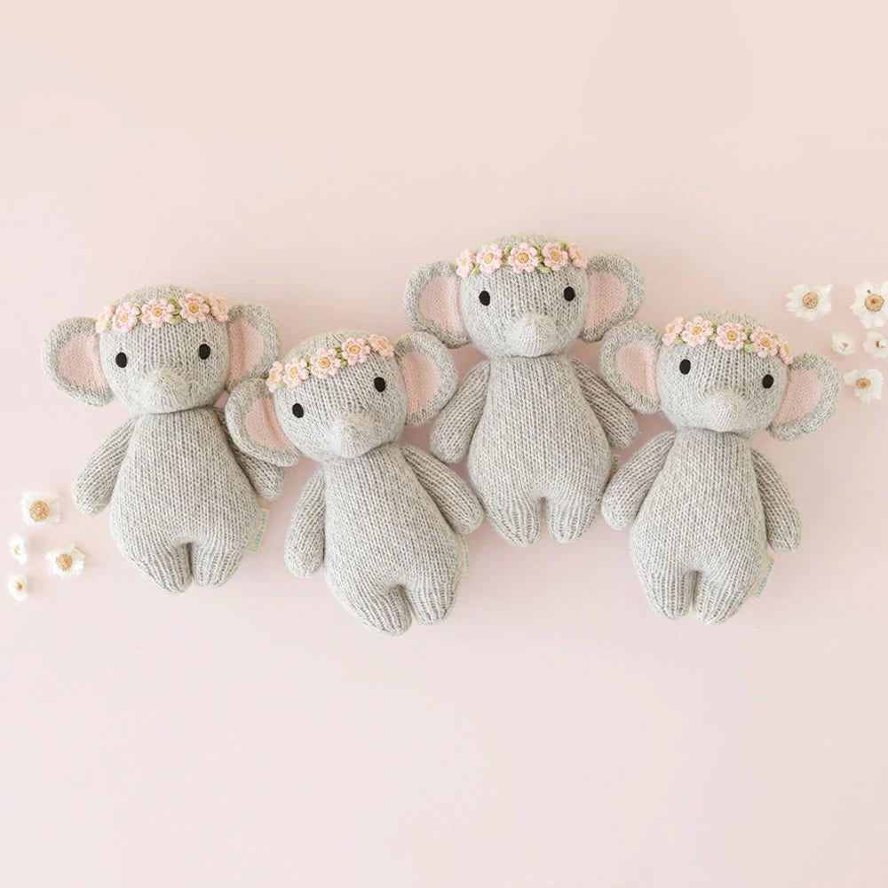 Baby Elephant - Blush Floral | Cuddle & Kind