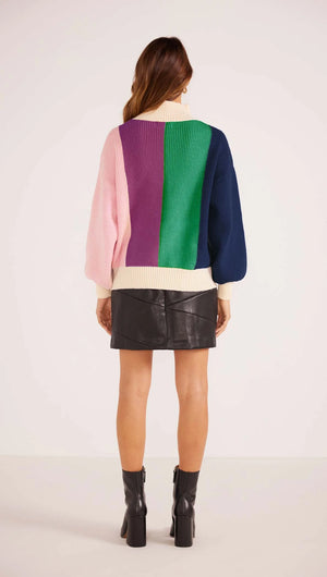 Kelsey Colour-block Knit Sweater | MINKPINK