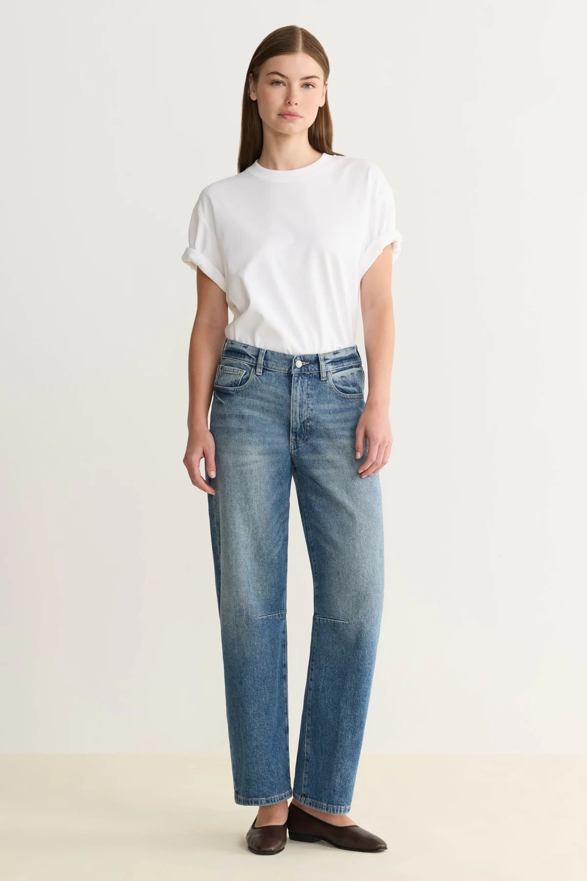 Soft Curve Barrel Jeans - Sadie Wash | Warp & Wefty
