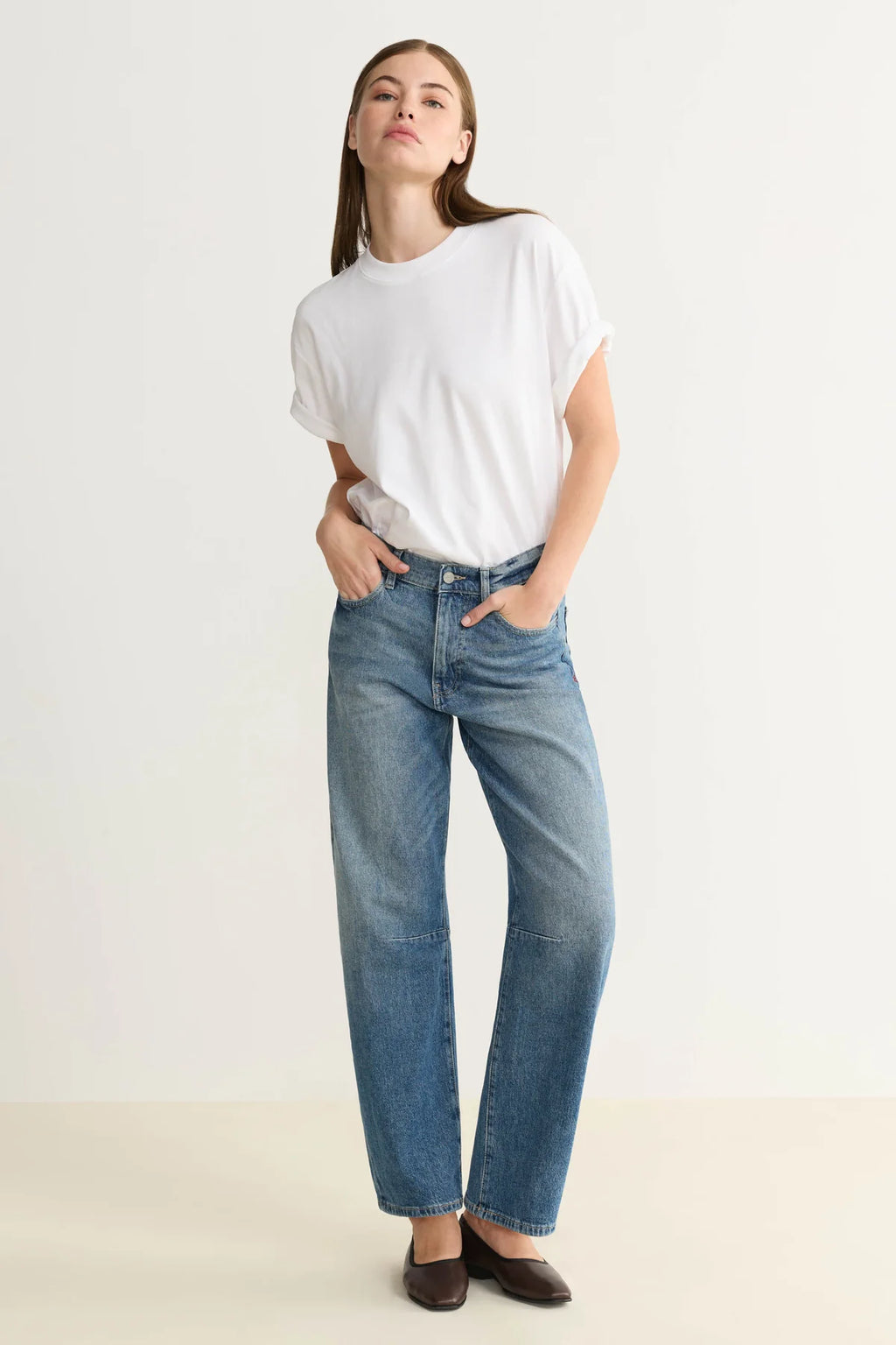 Soft Curve Barrel Jeans - Sadie Wash | Warp & Wefty