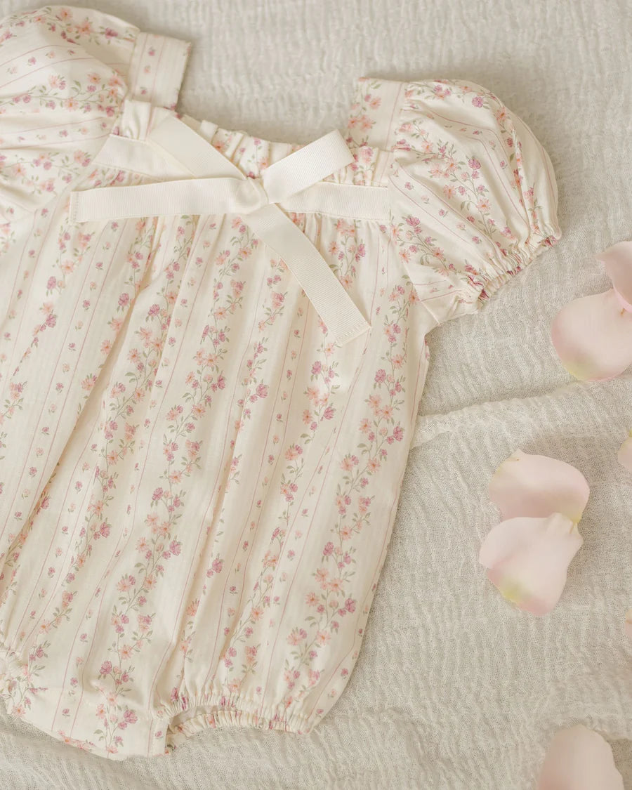 Lyla Romper - Floral Stripe | Noralee