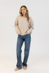 Bows Crewneck - Beige | Lyla & Luxe