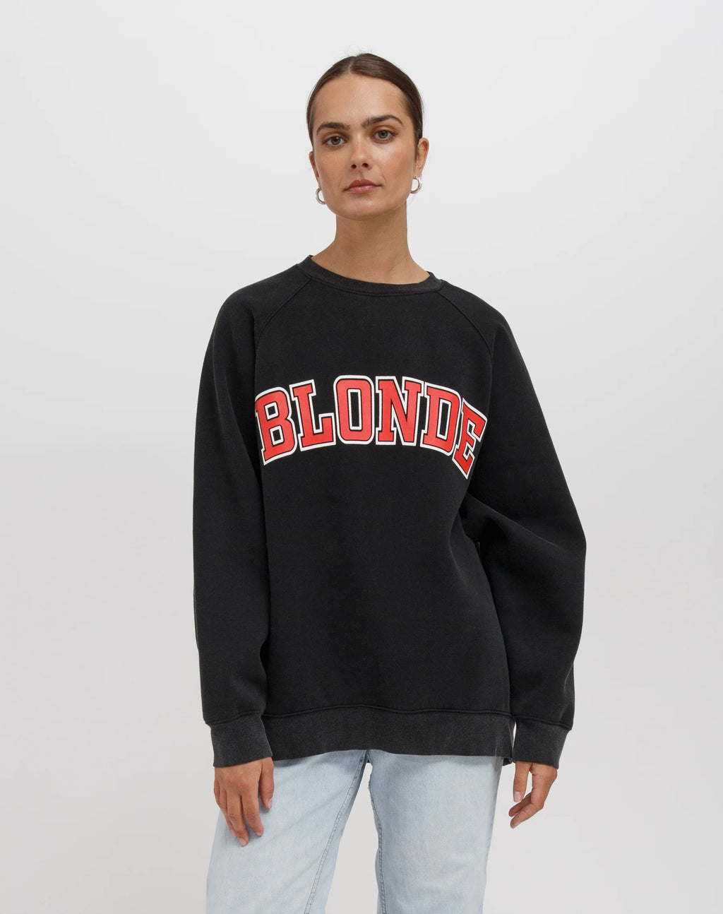 "Blonde" Not Your Boyfriend's Crew - Washed Black | BTL