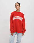 "Blonde" Not Your Boyfriend's Crew - Washed Red | BTL