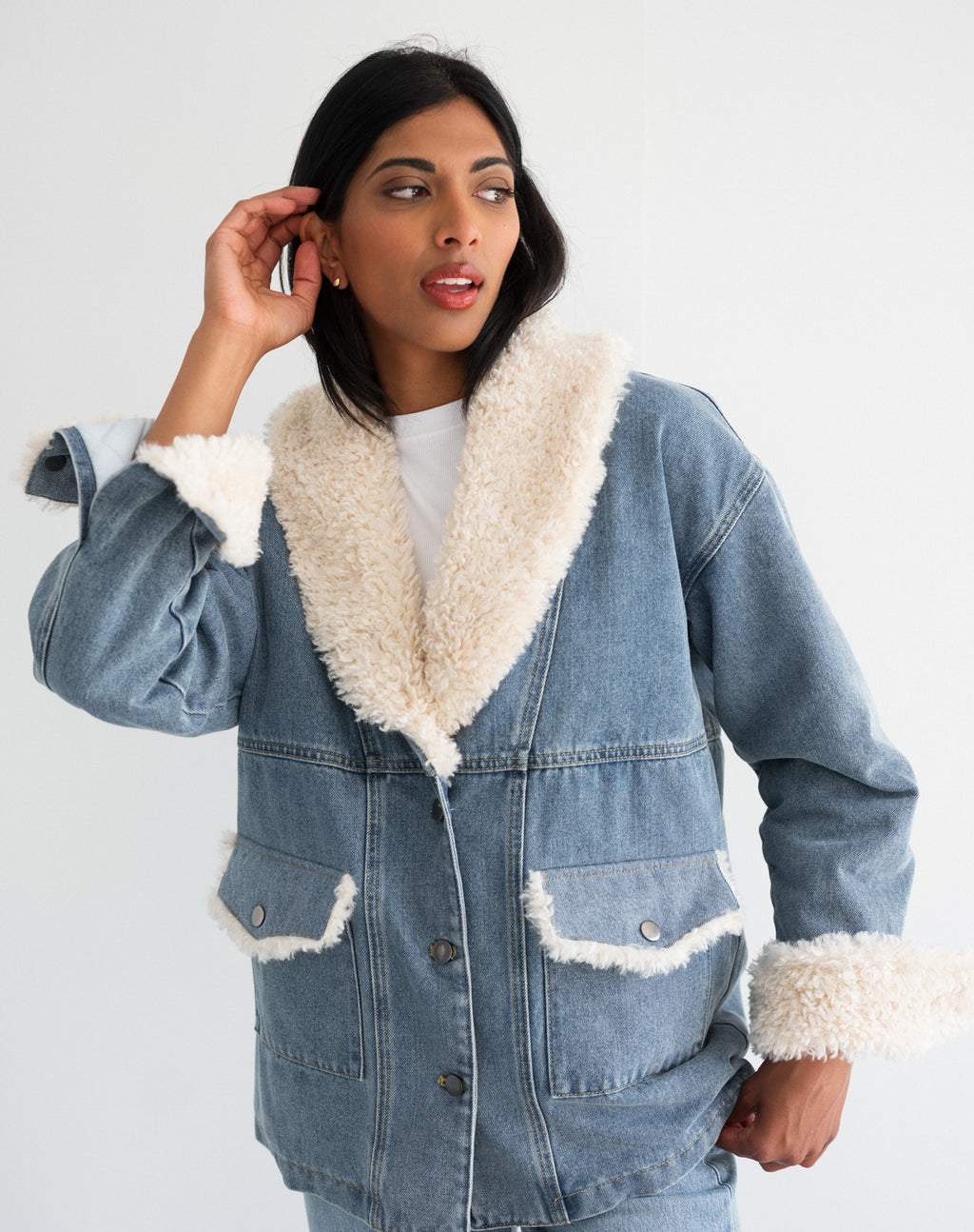 Denim Sherpa Jacket | BTL