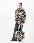 Leopard Sherpa Tote - Tan | BTL