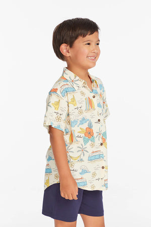 Surfs Up Boys Button Up | Chaser Brand