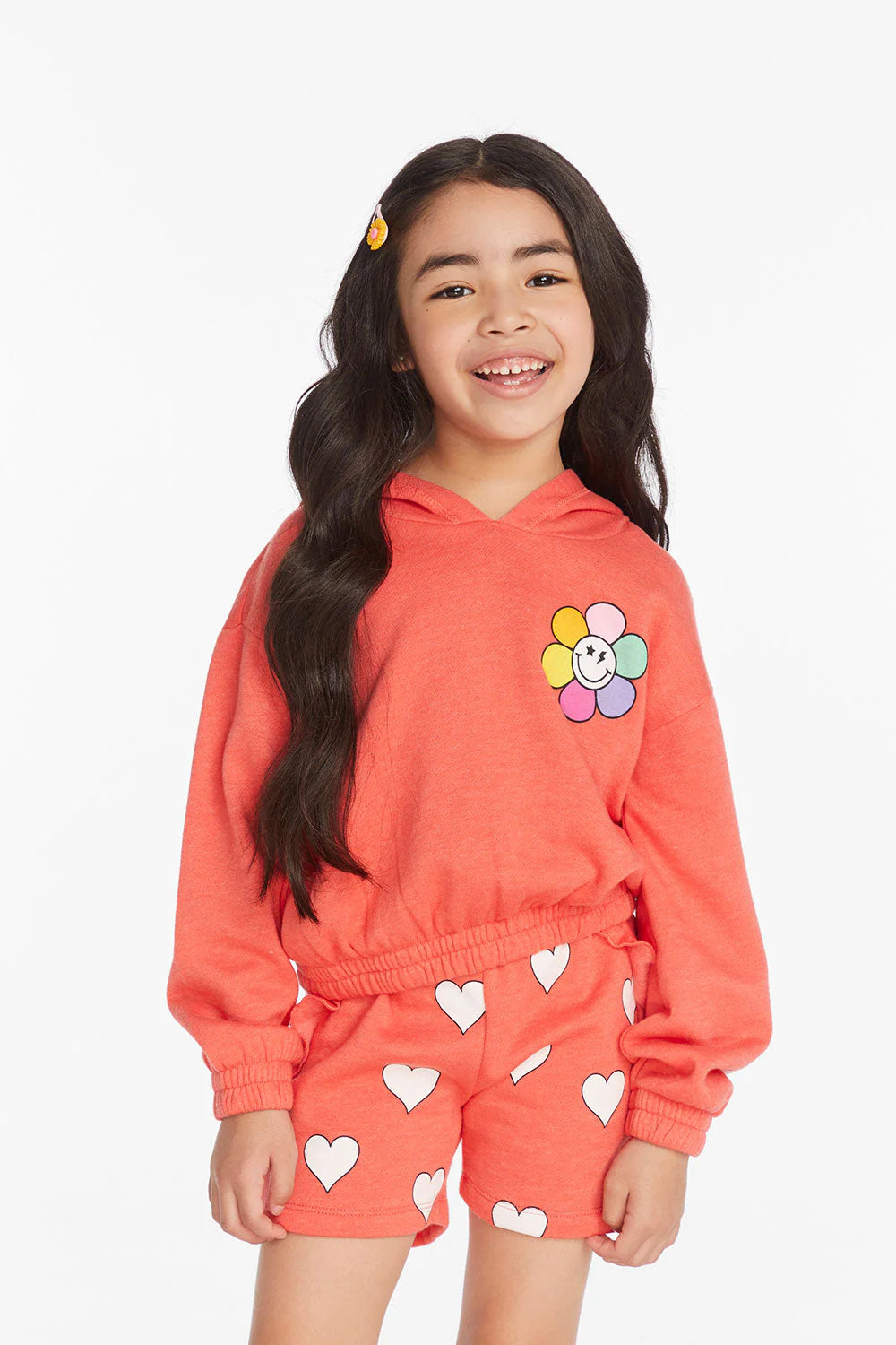 Smiley Flower Pullover Girls | Chaser Brand