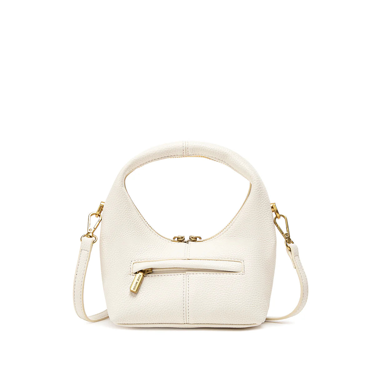 Circle Crossbody Bag - Cream Pebbled | Pixie Mood