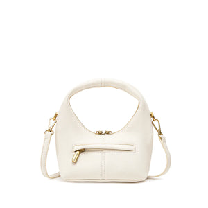Circle Crossbody Bag - Cream Pebbled | Pixie Mood