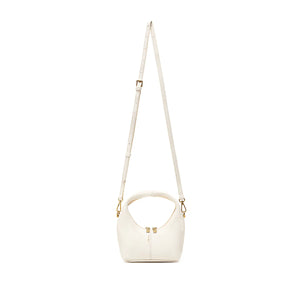 Circle Crossbody Bag - Cream Pebbled | Pixie Mood