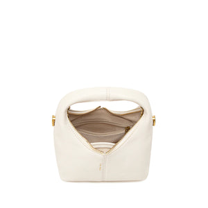 Circle Crossbody Bag - Cream Pebbled | Pixie Mood