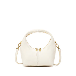 Circle Crossbody Bag - Cream Pebbled | Pixie Mood