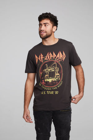 Def Leppard On Through The Night - Crew Neck Tee - Chaser Brand