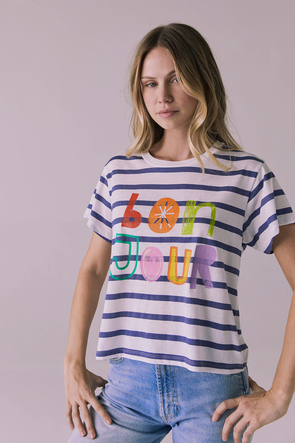 Happy Bonjour Tee | Chaser Brand