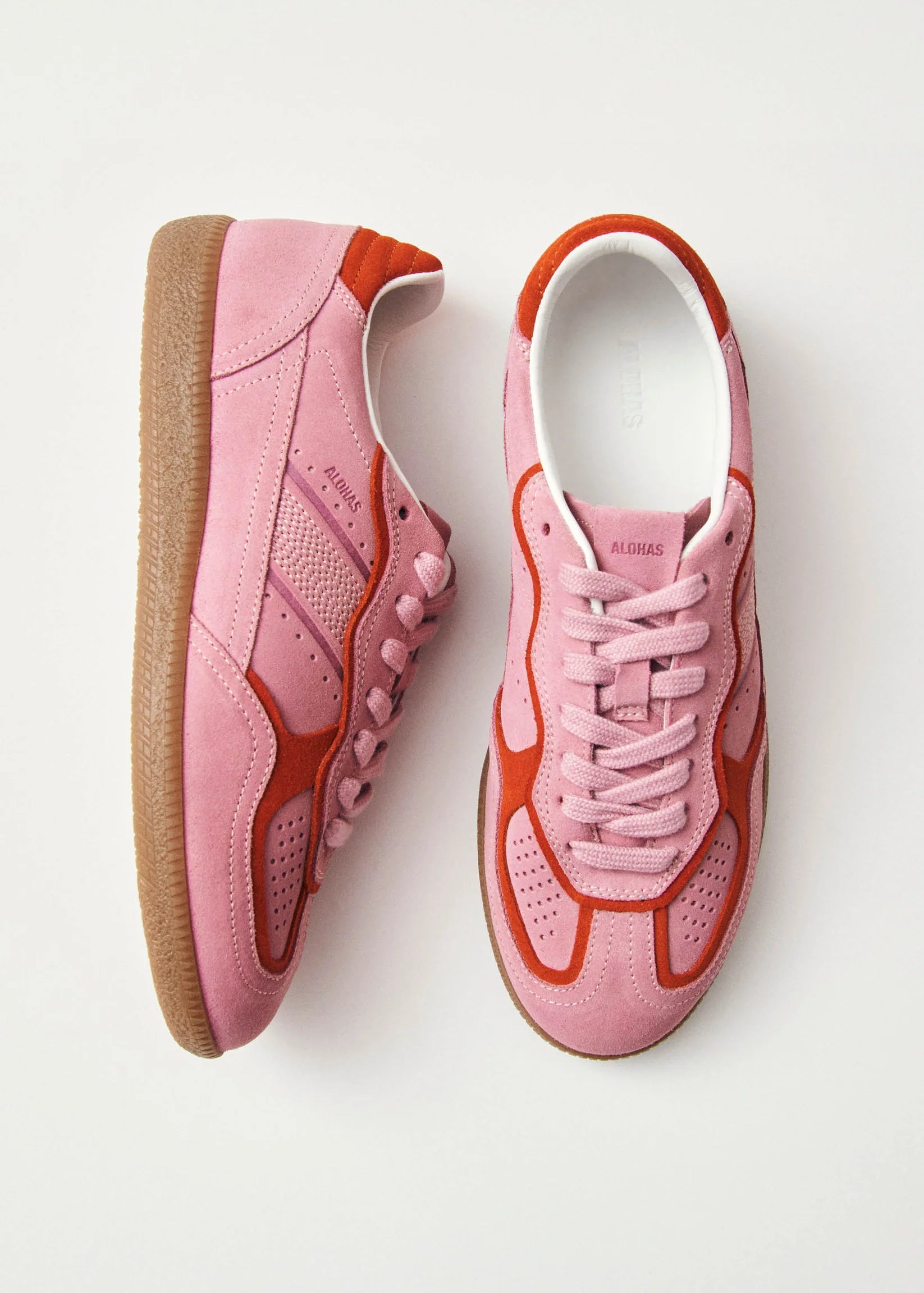 Sea Pink Leather Sneakers | Alohas