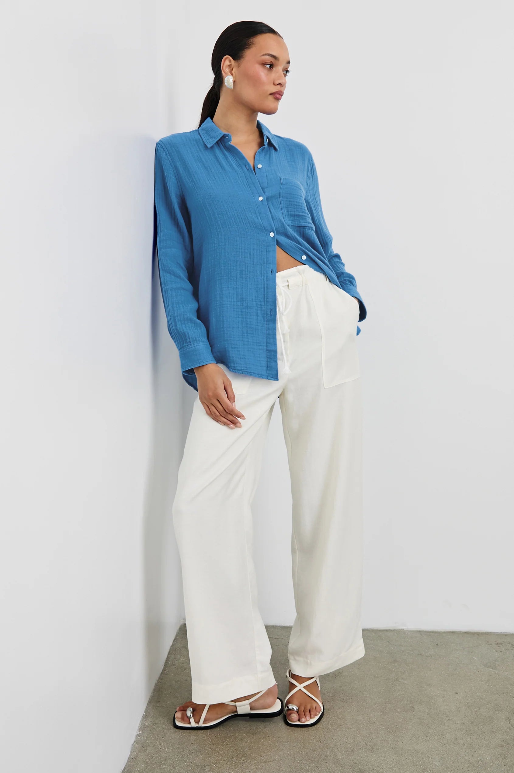 Ellis Shirt - French Blue | Rails