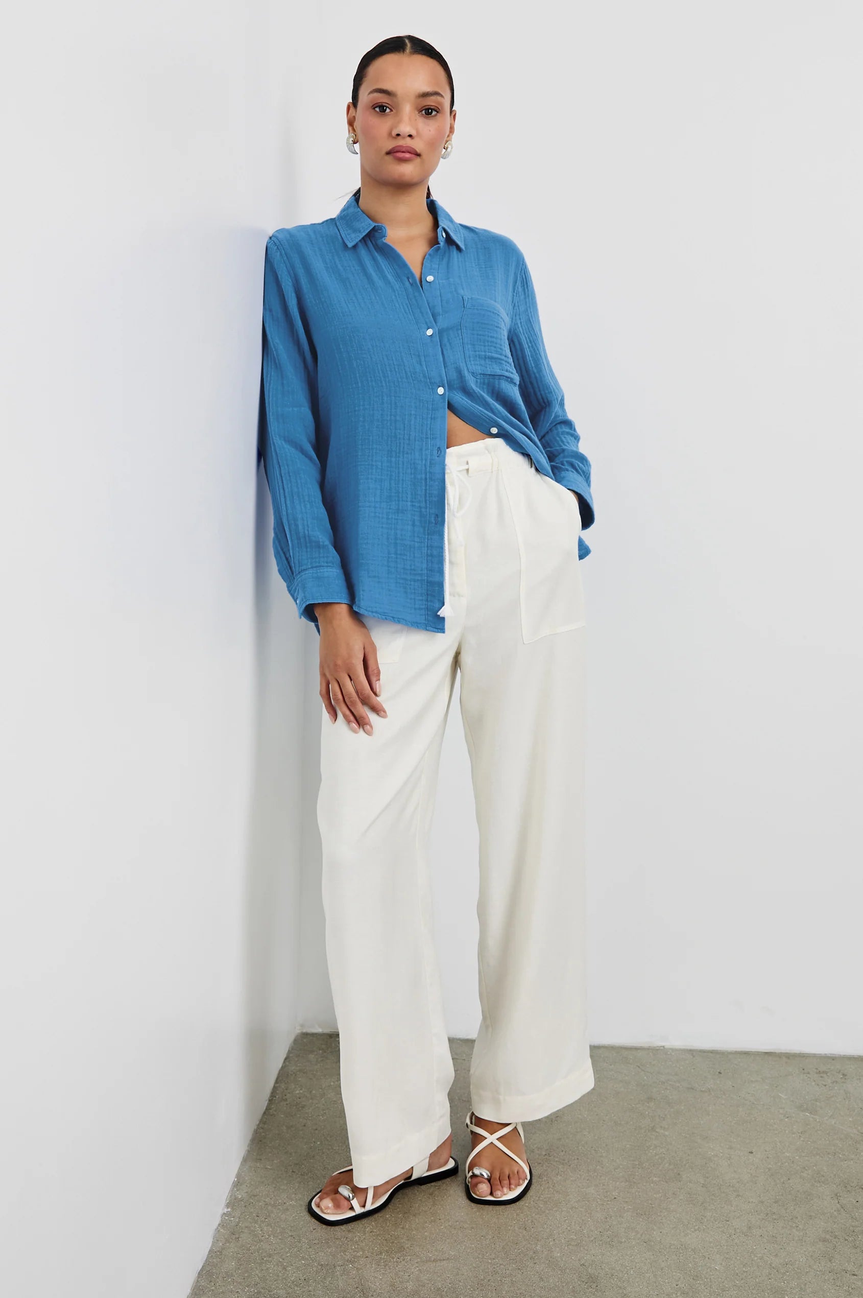 Ellis Shirt - French Blue | Rails