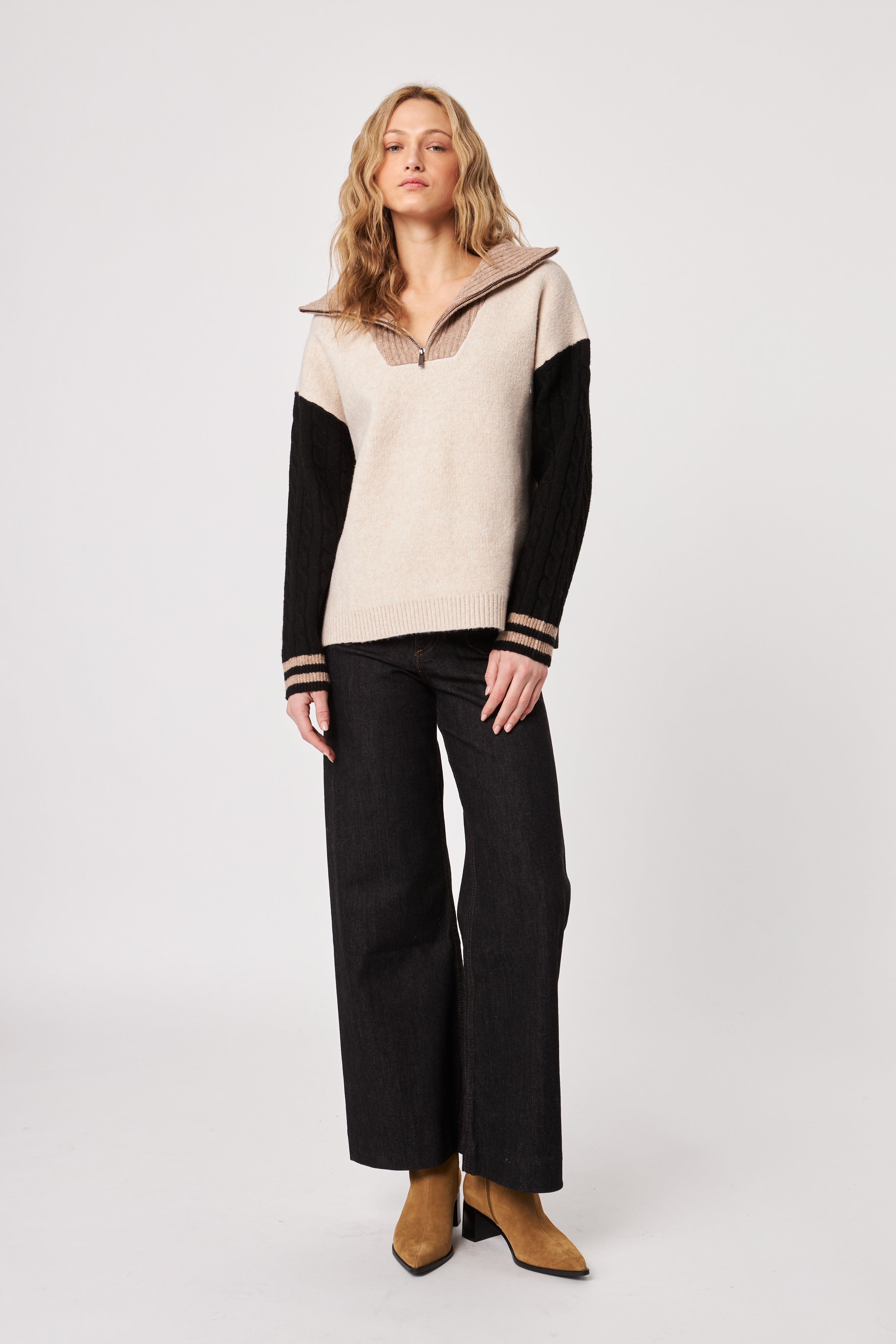 Gary Quarter Zip Sweater | John & Jenn
