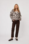 Stirling Half-Zip - Animal Print | John & Jenn