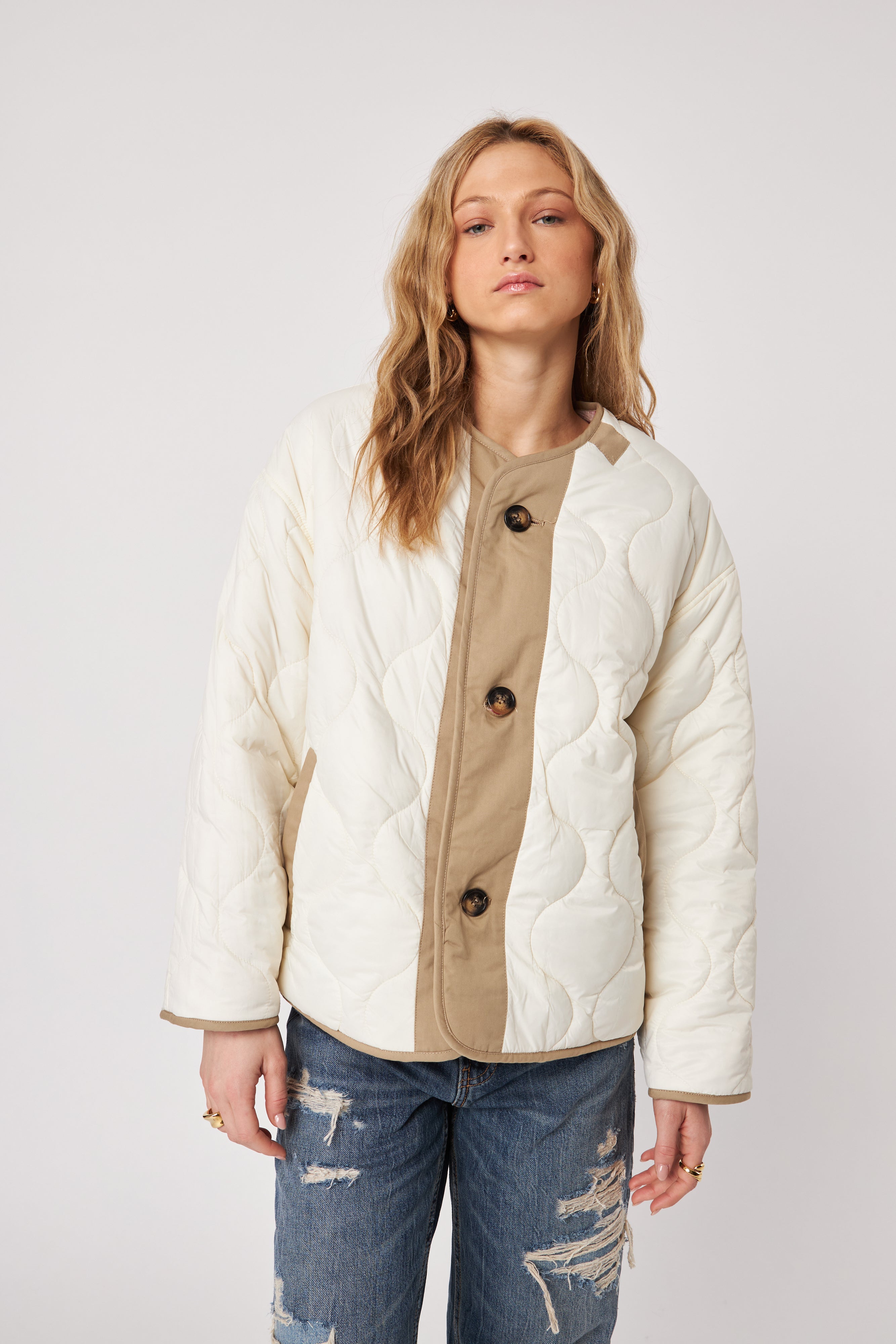Quincy Reversible Jacket - Raspberry Swirl | John & Jenn
