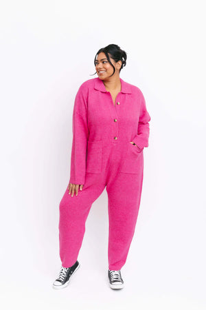 FLORENCE JUMPSUIT IN CRANBERRY - Smash & Tess