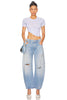 Good Luck Mid Rise Barrel - Barnyard Blue | Free People