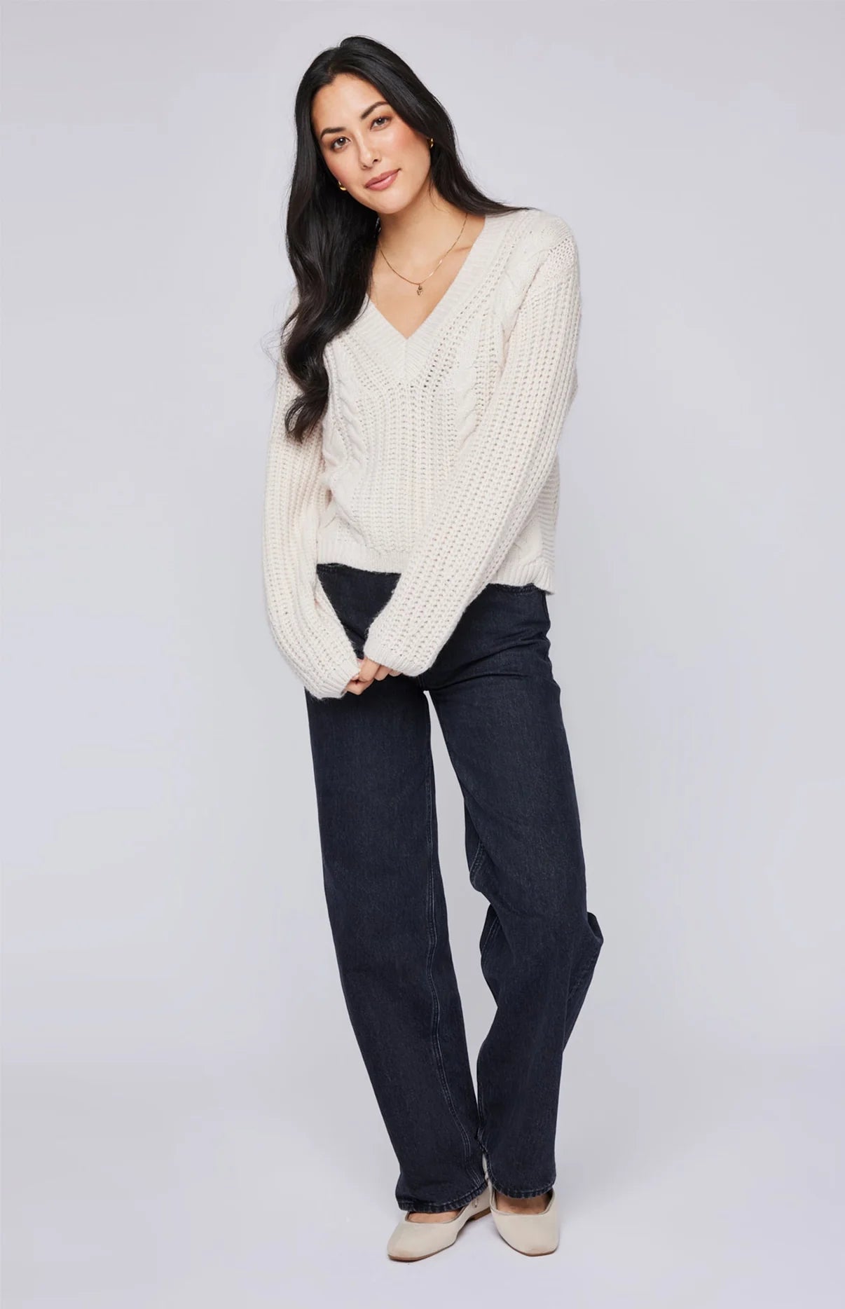 Octavia V-Neck Sweater | Gentle Fawn