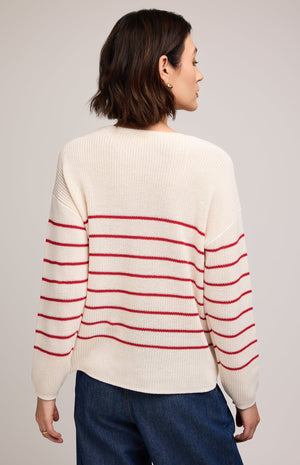Tucker Pullover Sweater - Red Stripe | Gentle Fawn