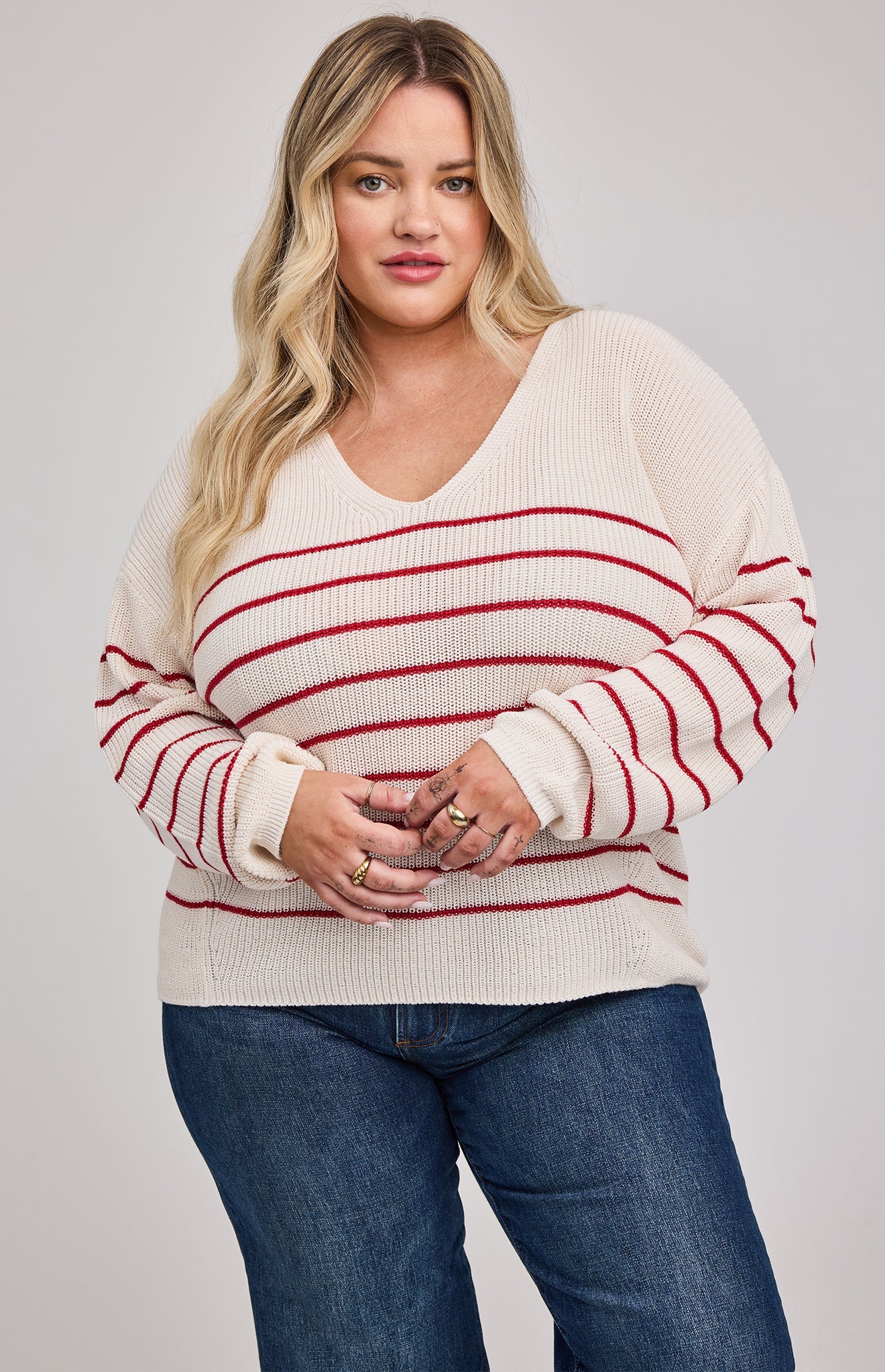 Tucker Pullover Sweater - Red Stripe | Gentle Fawn