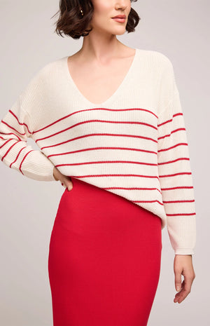 Catalina Midi Skirt - Red | Gentle Fawn