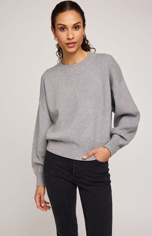 Alfie Crewneck Sweater - Heather Grey | Gentle Fawn
