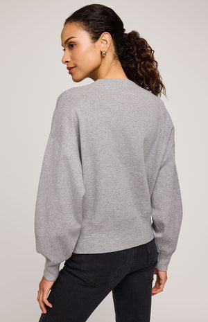 Alfie Crewneck Sweater - Heather Grey | Gentle Fawn