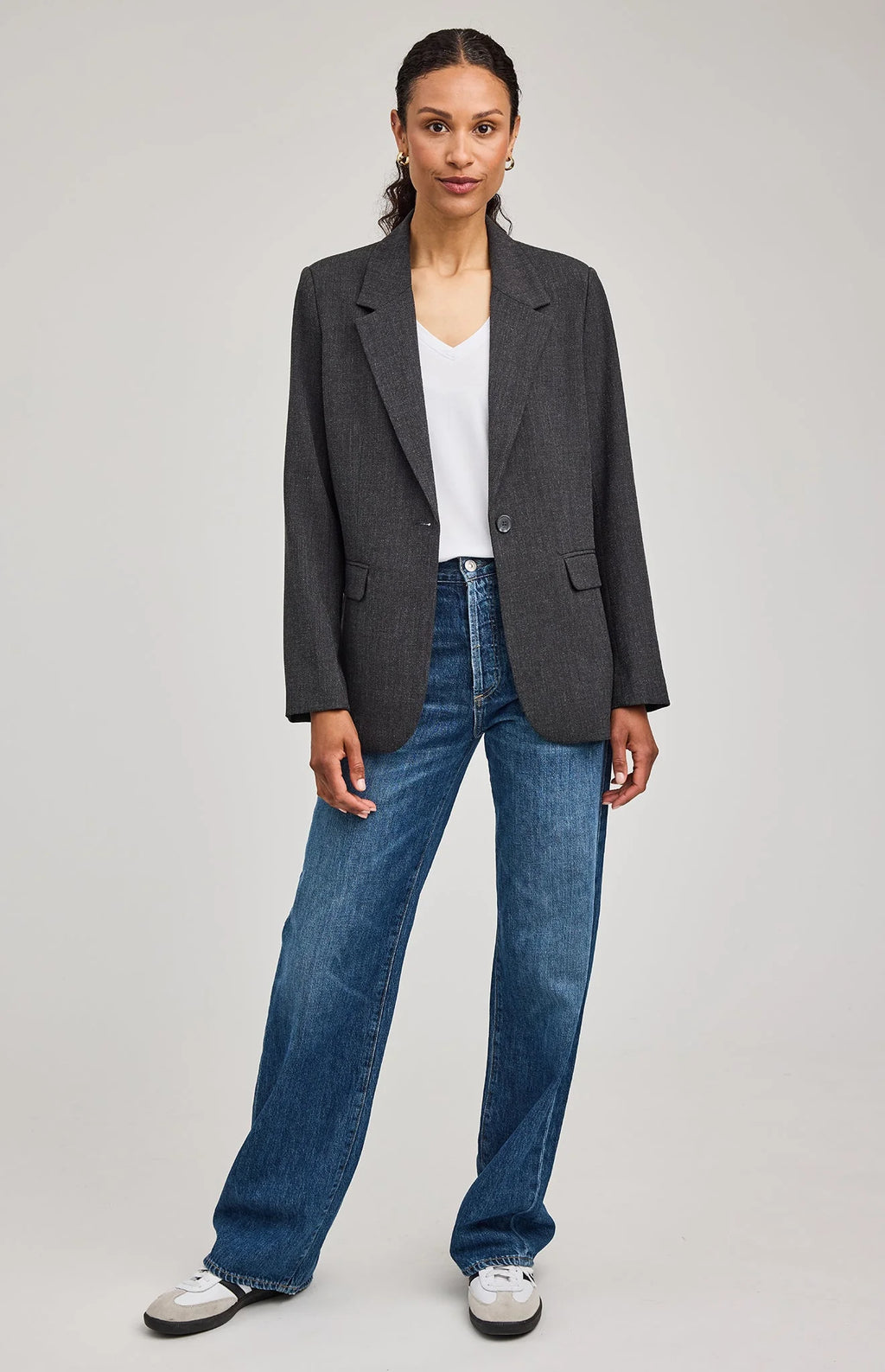 Jeanie Blazer - Heather Charcoal | Gentle Fawn