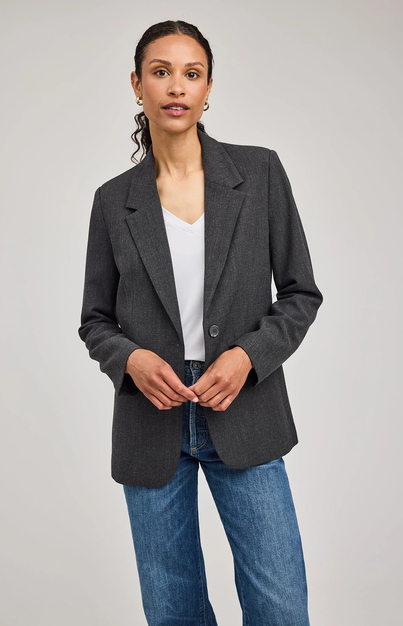 Jeanie Blazer - Heather Charcoal | Gentle Fawn