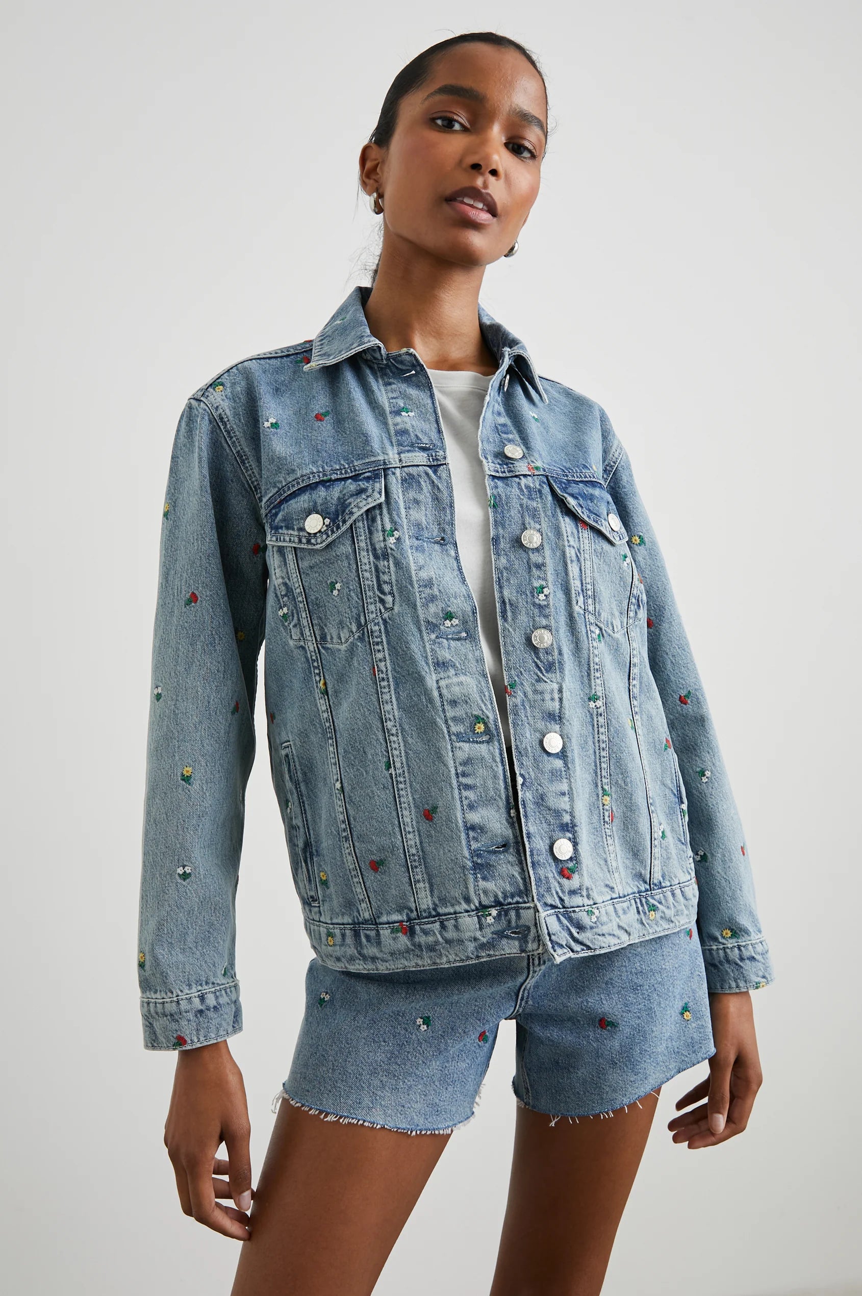 Grove Boyfriend Jacket - Flower Field | Rails