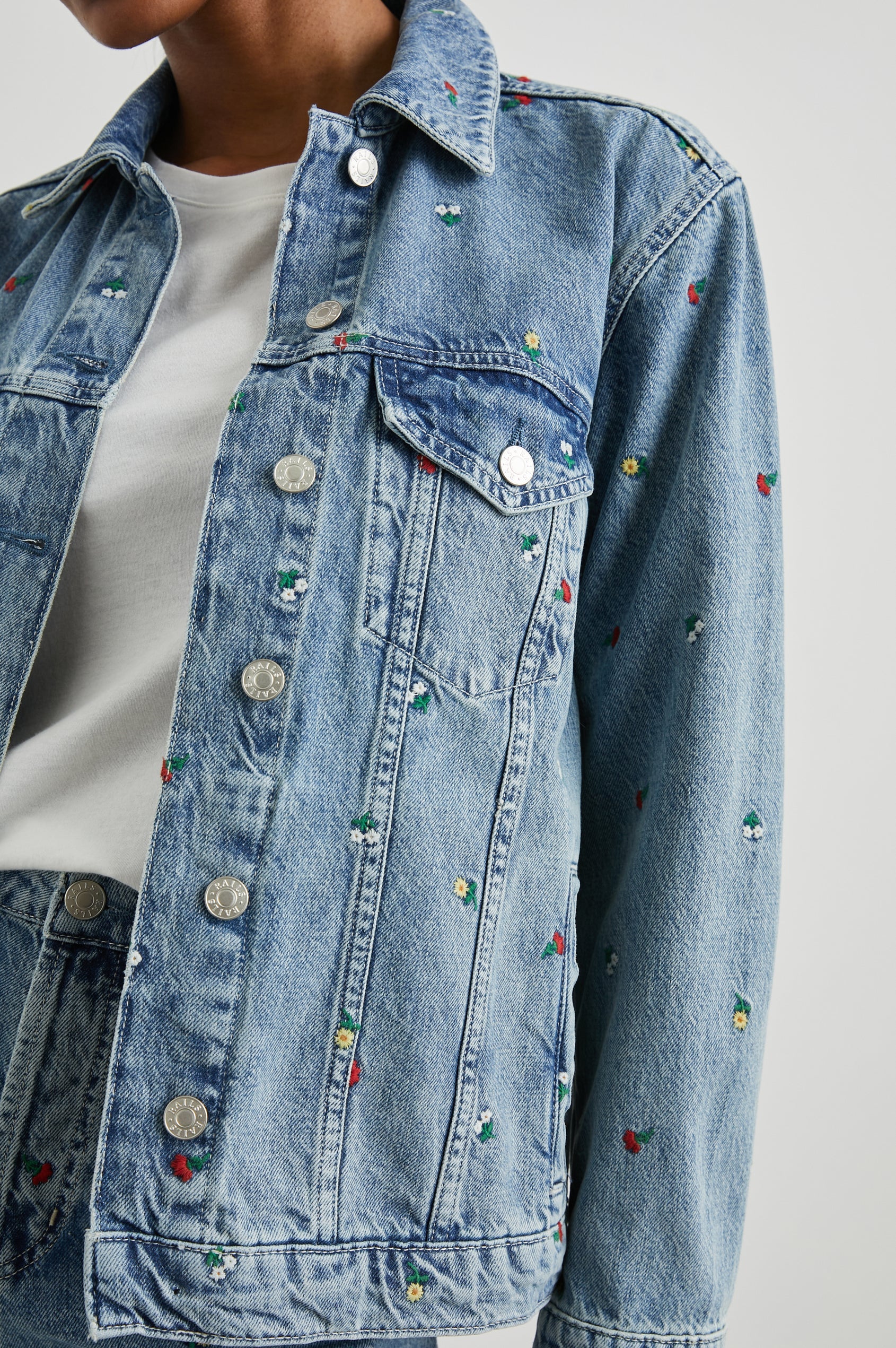 Grove Boyfriend Jacket - Flower Field | Rails