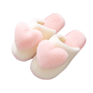 Plush Heart Slippers - Light Pink | Lyla & Luxe