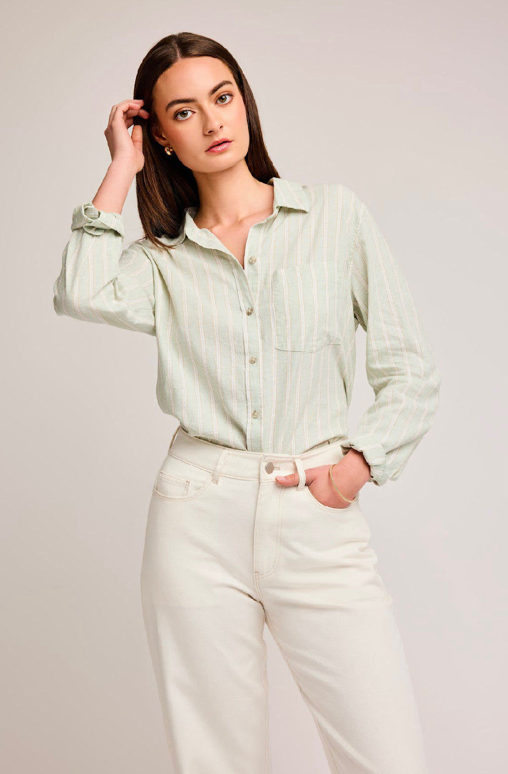 Dominique Top - Cactus Stripe | Gentle Fawn