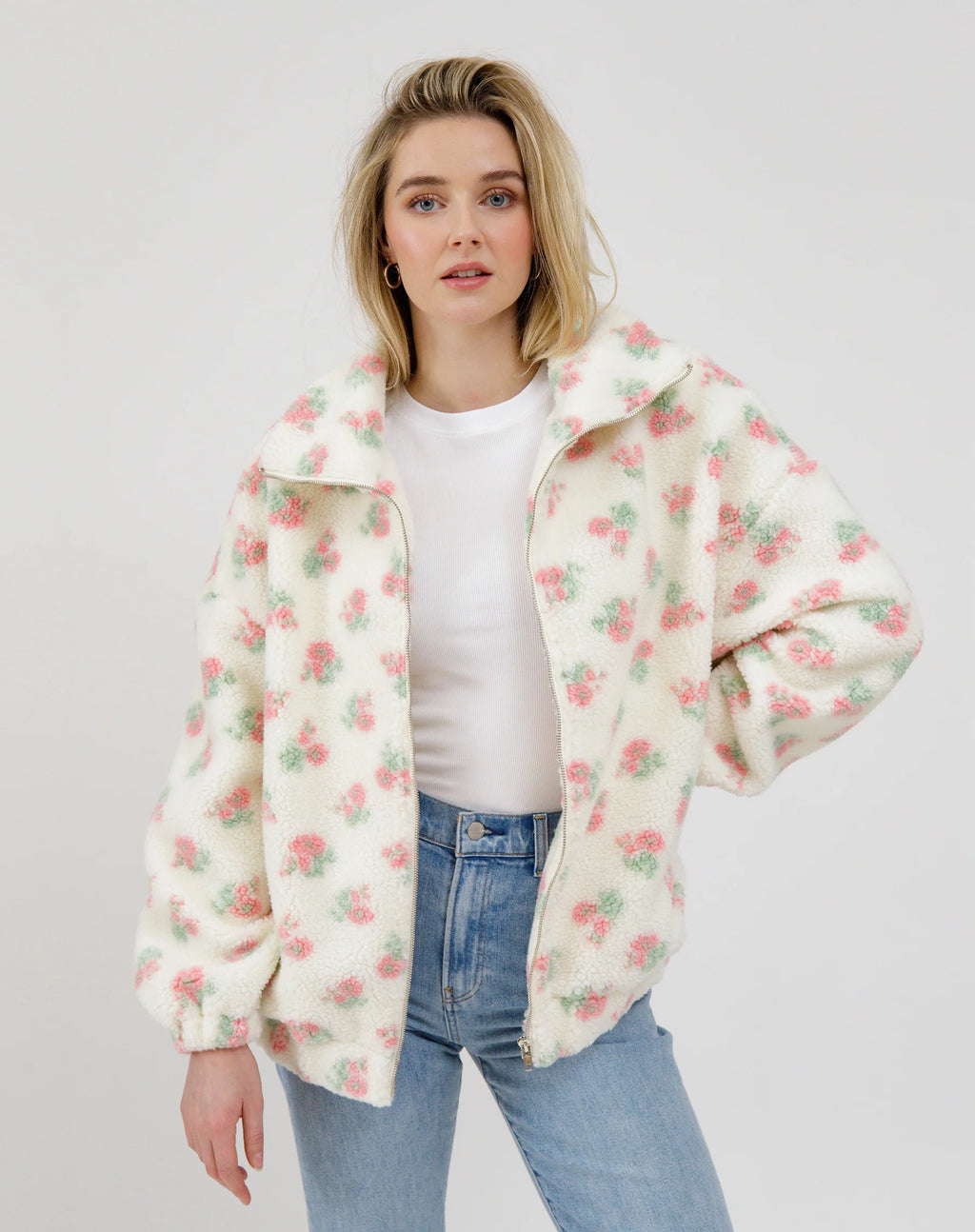 Floral Sherpa - White & Pink | BTL