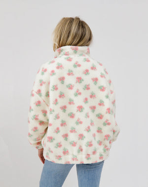 Floral Sherpa - White & Pink | BTL