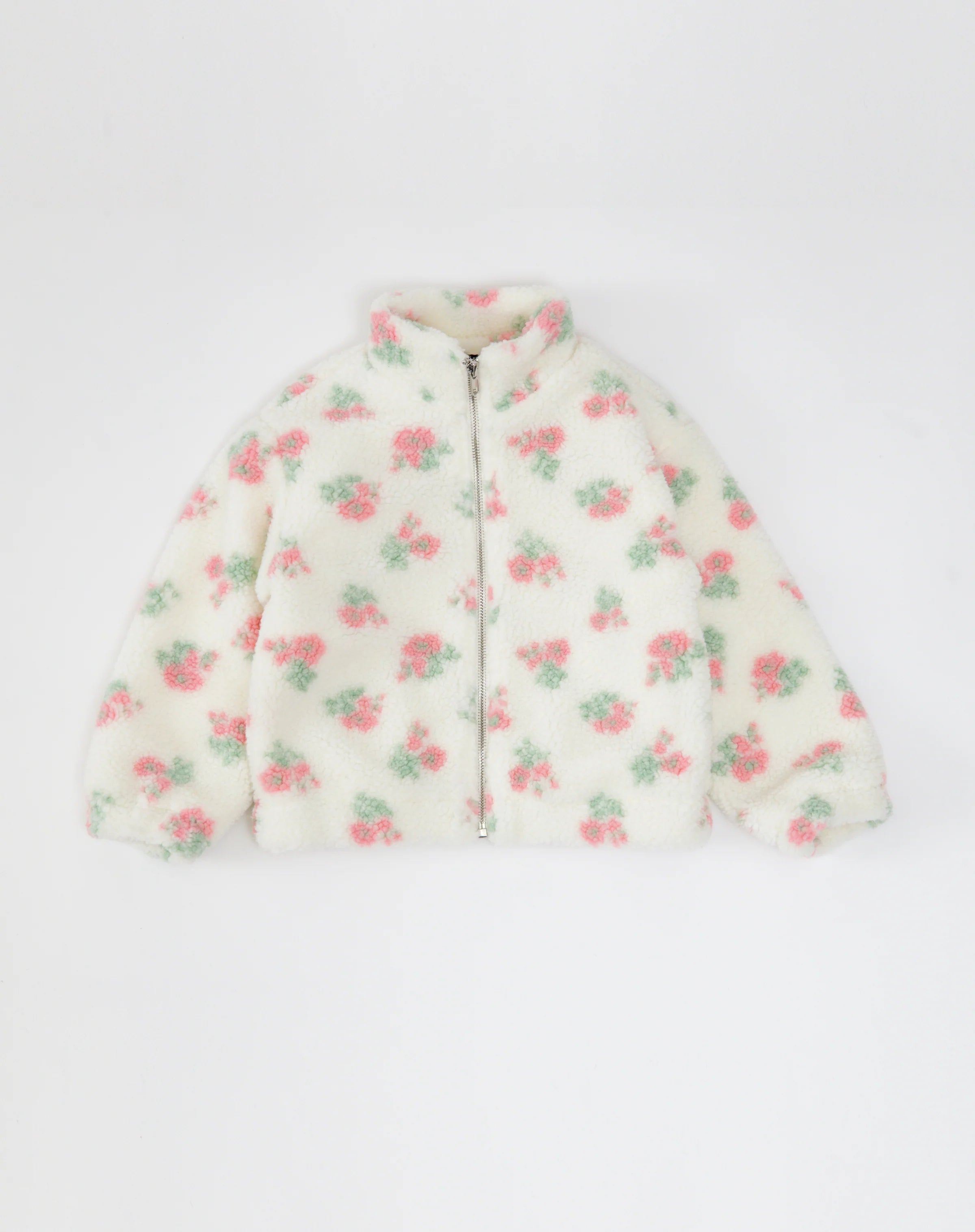 Kids Floral Sherpa - White & Pink | BTL