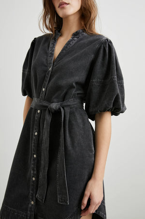 Kingsley Dress - Black Denim | Rails