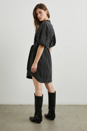 rails black denim dress Rails Ladera Studded Denim Mini Dress