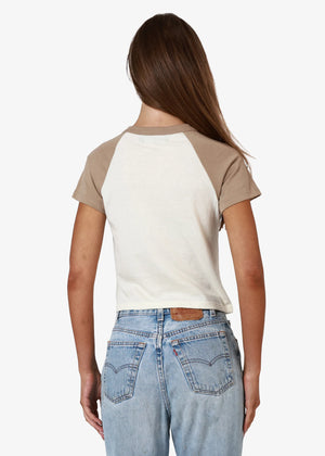 Margarita Liquid Sunshine Bone & Mocha Baby Raglan Tee | Girl Dangerous