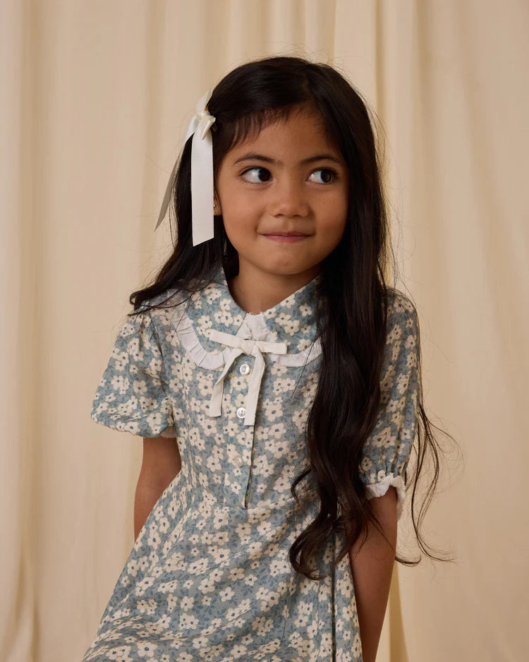 Sara Dress - Aqua Ditsy | Noralee