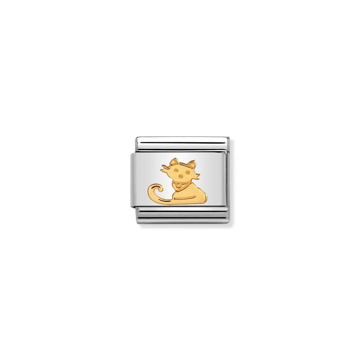 Gold Sitting Cat - Composable Link | Nomination Italy