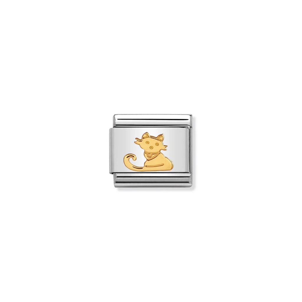 Gold Sitting Cat - Composable Link | Nomination Italy