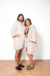 THE POLAR - Unisex Fleece-lined Muslin Zip Poncho | Tofino Towel