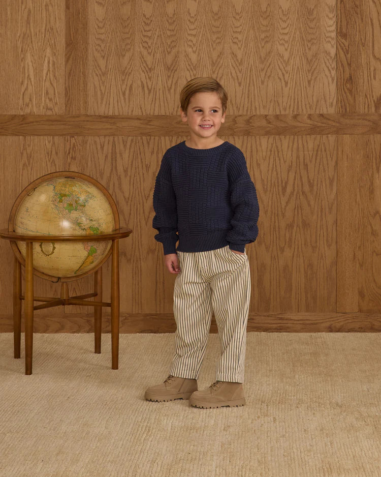 Aspen Sweater Navy Kids | Rylee & Cru